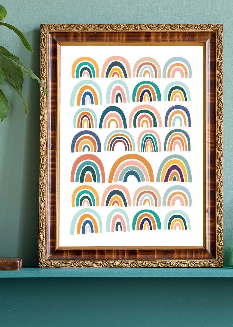 Pastel Rainbows Kids Print