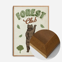 Forest Club Bear Illustration Kids Print