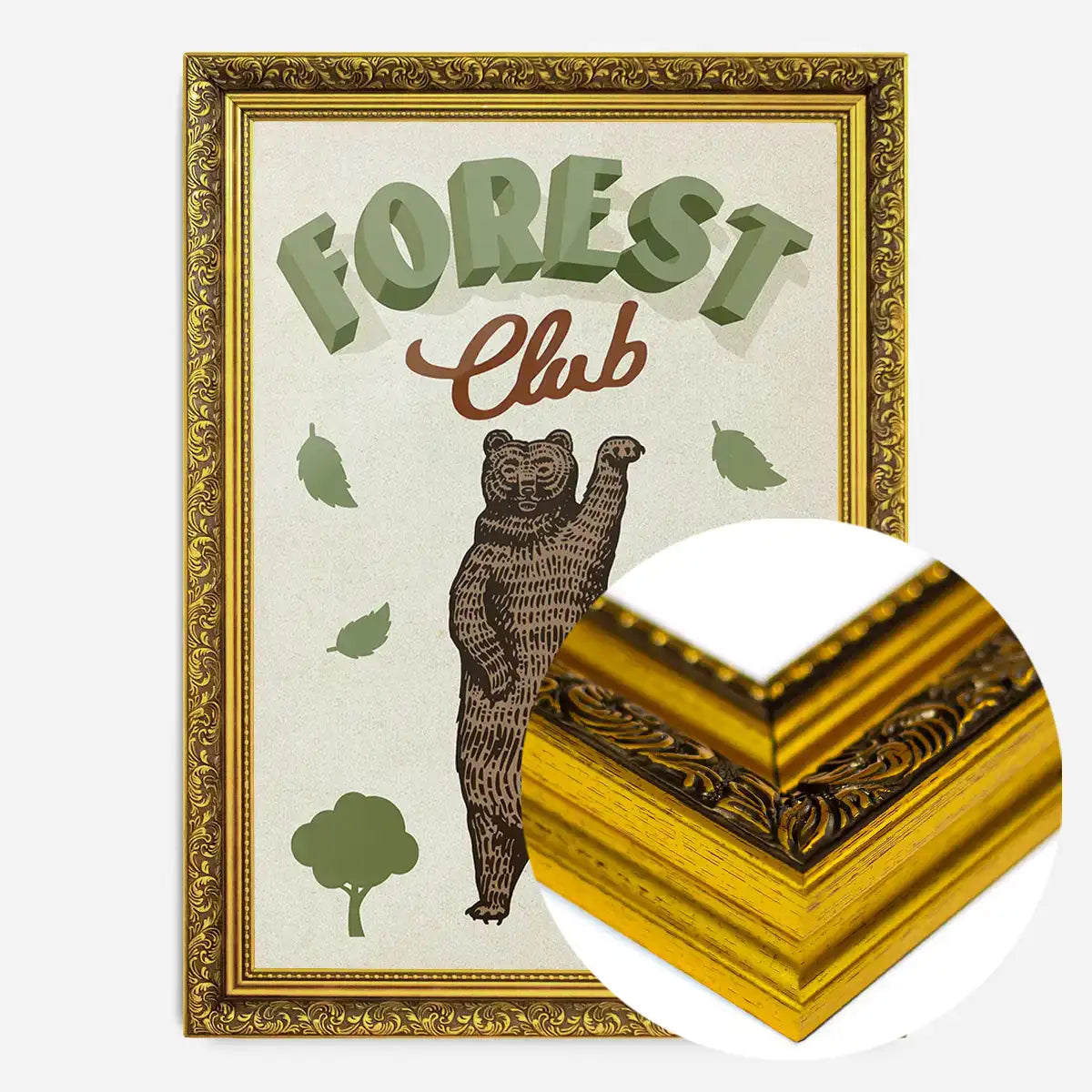 Forest Club Bear Illustration Kids Print