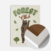 Forest Club Bear Illustration Kids Print