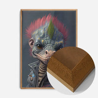 Dinosaur Punk Kids Animal Portrait Print