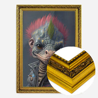 Dinosaur Punk Kids Animal Portrait Print