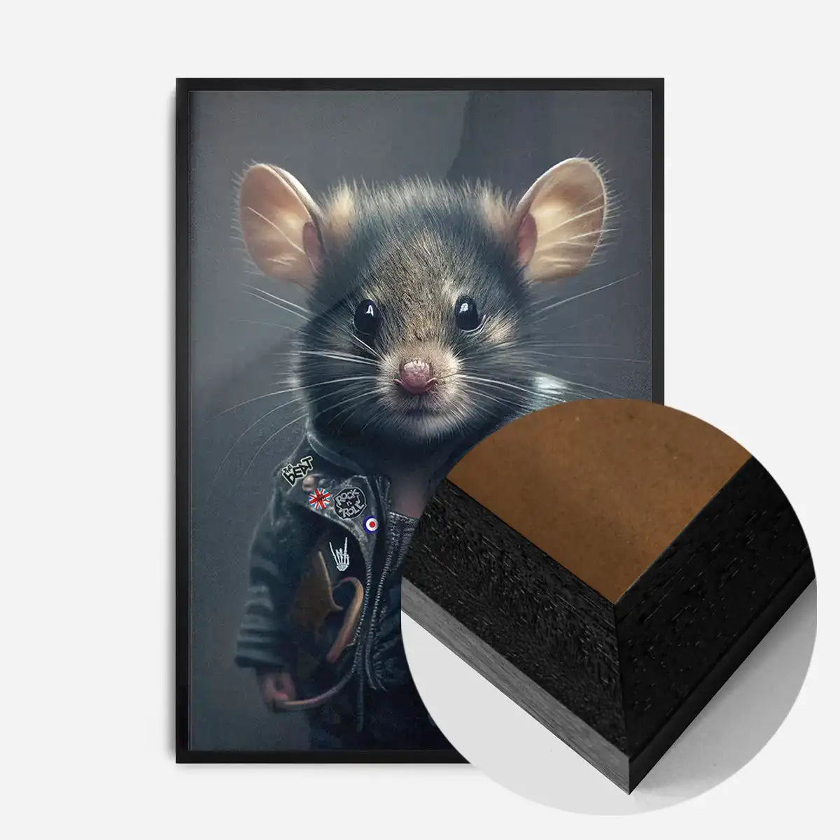 Mouse Punk Kids Animal Portrait Print