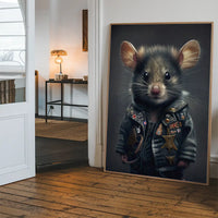 Mouse Punk Kids Animal Portrait Print