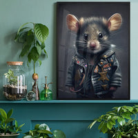 Mouse Punk Kids Animal Portrait Print