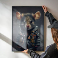 Mouse Punk Kids Animal Portrait Print