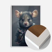 Mouse Punk Kids Animal Portrait Print