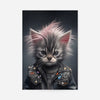 Kitten Punk Kids Animal Portrait Print