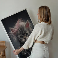 Kitten Punk Kids Animal Portrait Print