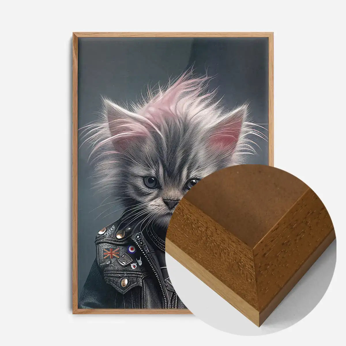 Kitten Punk Kids Animal Portrait Print