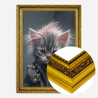 Kitten Punk Kids Animal Portrait Print