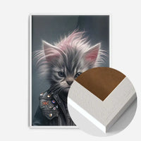 Kitten Punk Kids Animal Portrait Print