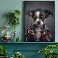 Puppy Punk Kids Animal Portrait Print