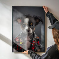 Puppy Punk Kids Animal Portrait Print