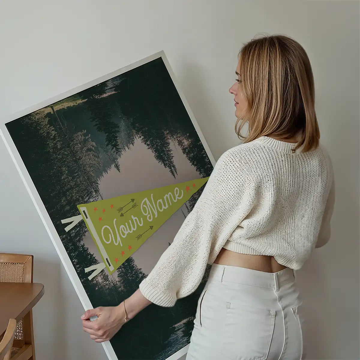 Custom Pennant Forest - Your Name Print