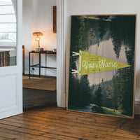 Custom Pennant Forest - Your Name Print