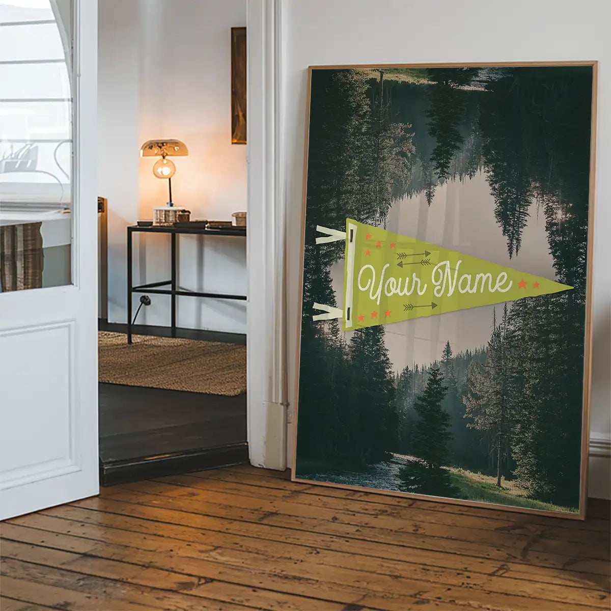 Custom Pennant Forest - Your Name Print