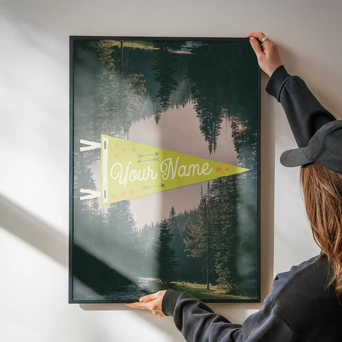 Custom Pennant Forest - Your Name Print