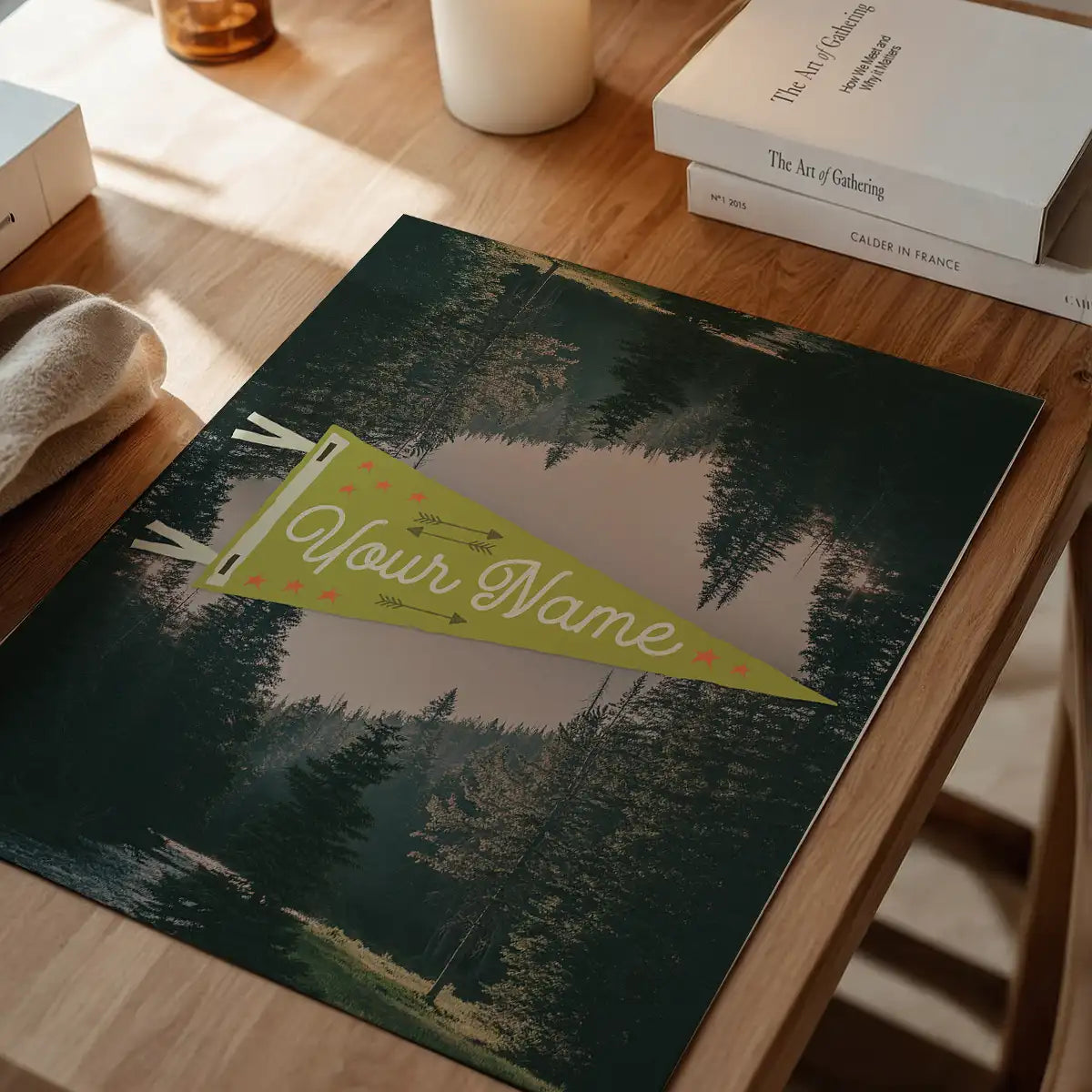 Custom Pennant Forest - Your Name Print