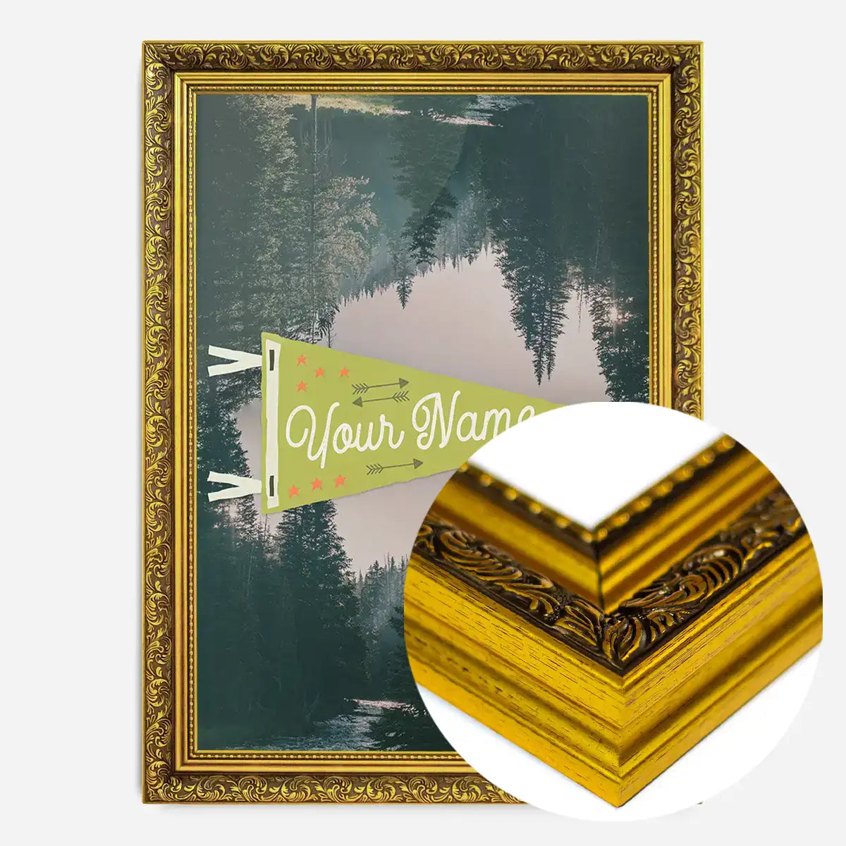 Custom Pennant Forest - Your Name Print
