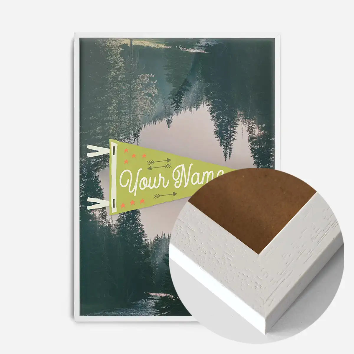 Custom Pennant Forest - Your Name Print