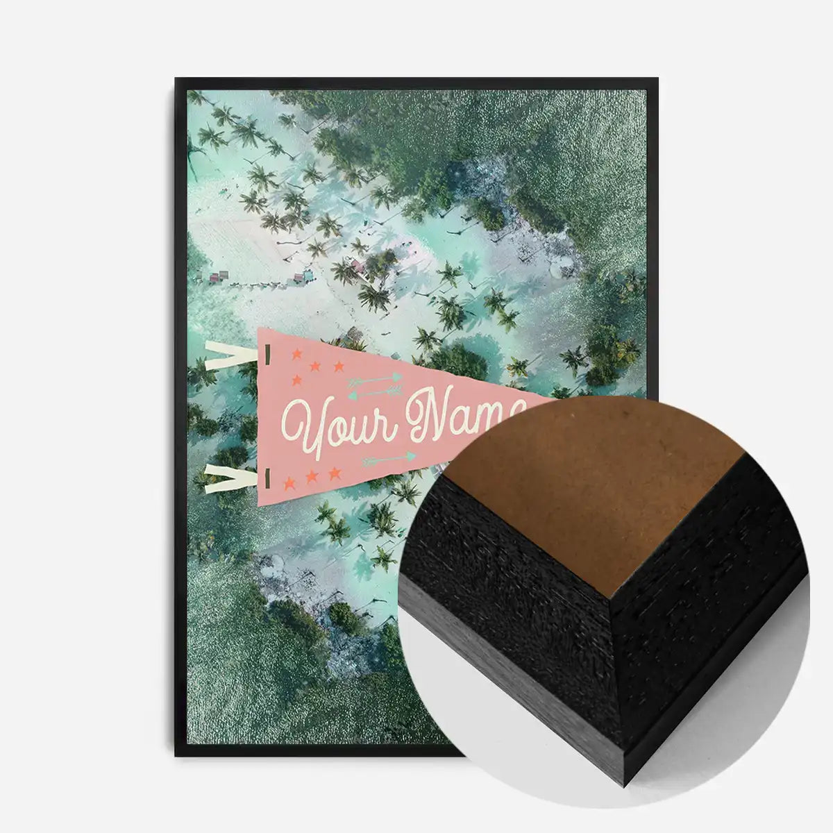 Custom Pennant Beach - Your Name Print