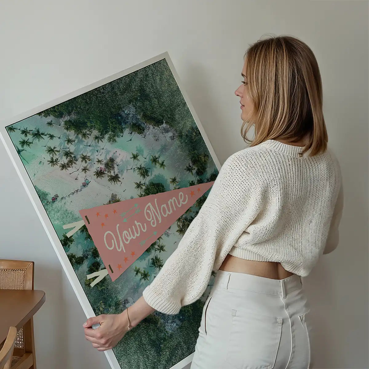 Custom Pennant Beach - Your Name Print