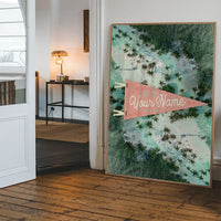 Custom Pennant Beach - Your Name Print