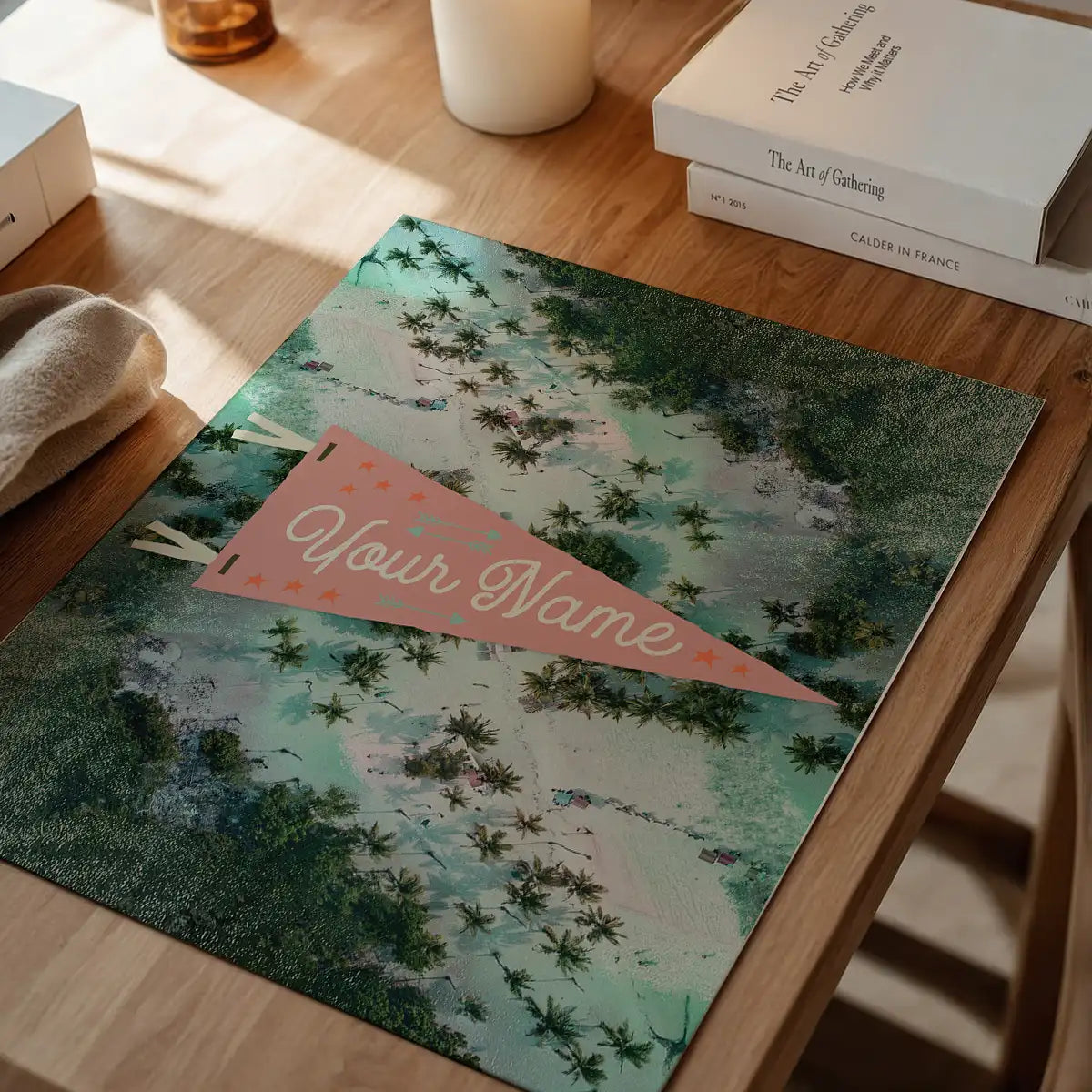 Custom Pennant Beach - Your Name Print