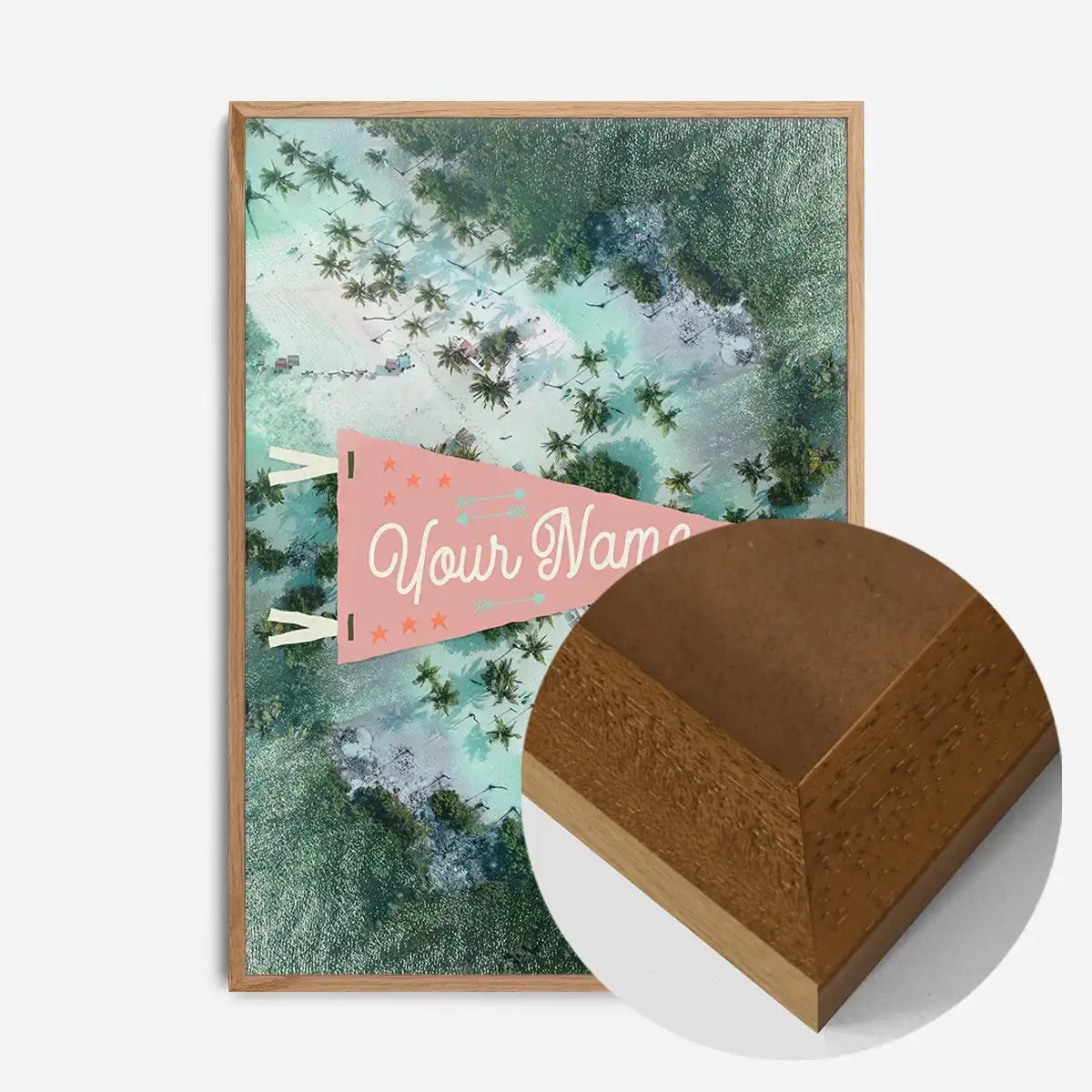 Custom Pennant Beach - Your Name Print