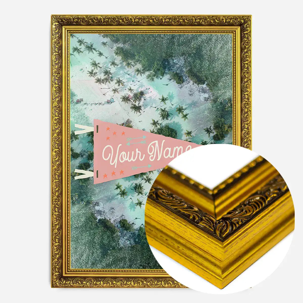 Custom Pennant Beach - Your Name Print
