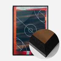 Geometric Basketball Court Print