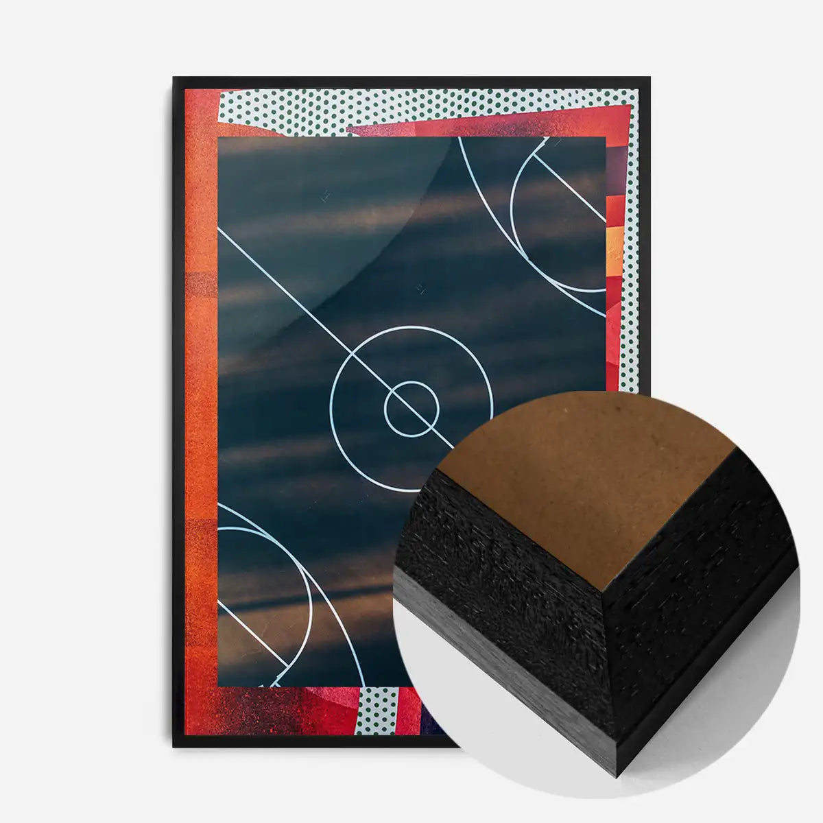 Geometric Basketball Court Print