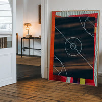 Geometric Basketball Court Print