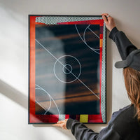Geometric Basketball Court Print
