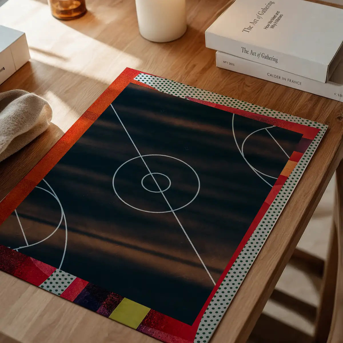 Geometric Basketball Court Print
