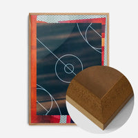 Geometric Basketball Court Print