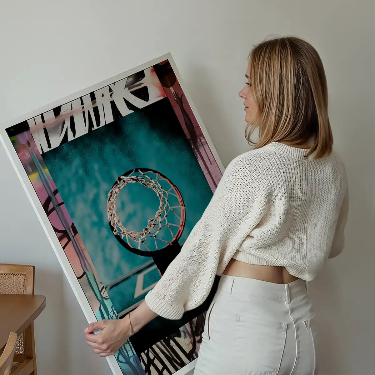 Graffiti Street-Art Basketball Hoop Print