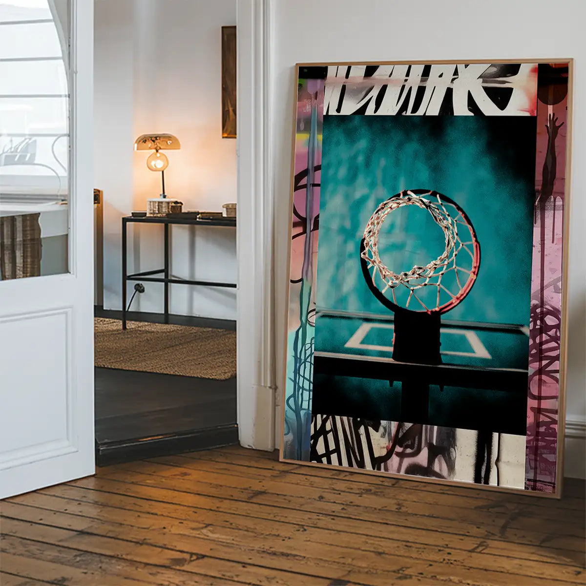 Graffiti Street-Art Basketball Hoop Print