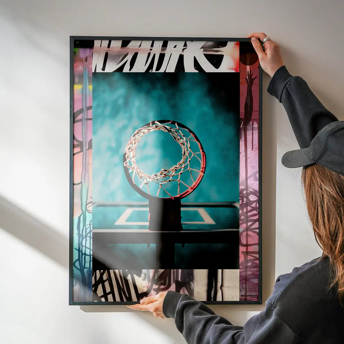Graffiti Street-Art Basketball Hoop Print