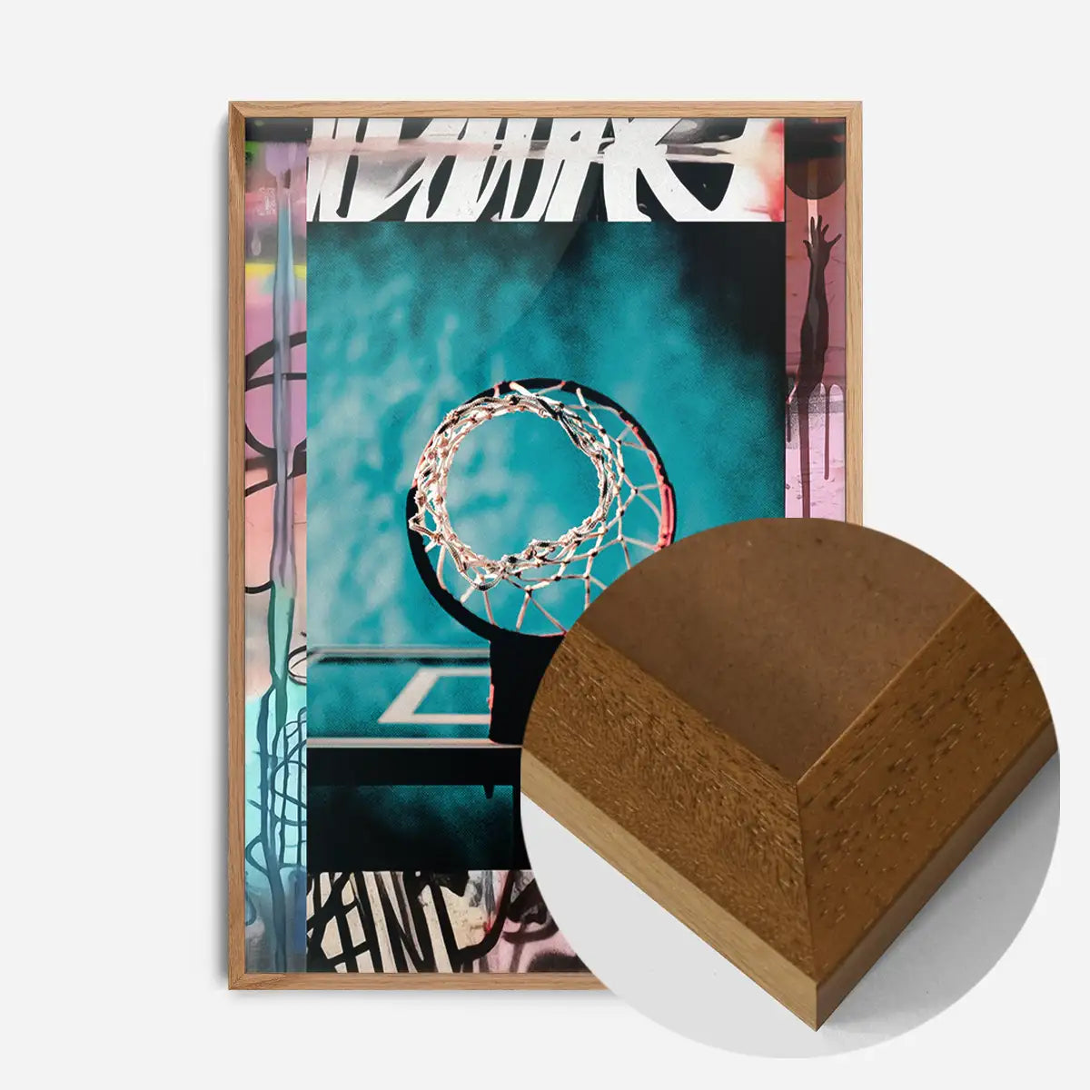 Graffiti Street-Art Basketball Hoop Print