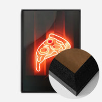 Neon Pizza Slice Print