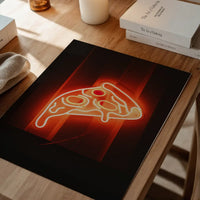 Neon Pizza Slice Print