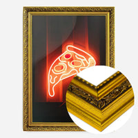 Neon Pizza Slice Print
