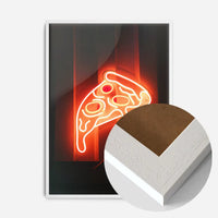 Neon Pizza Slice Print
