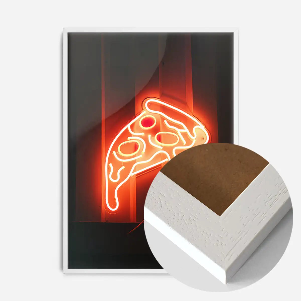 Neon Pizza Slice Print