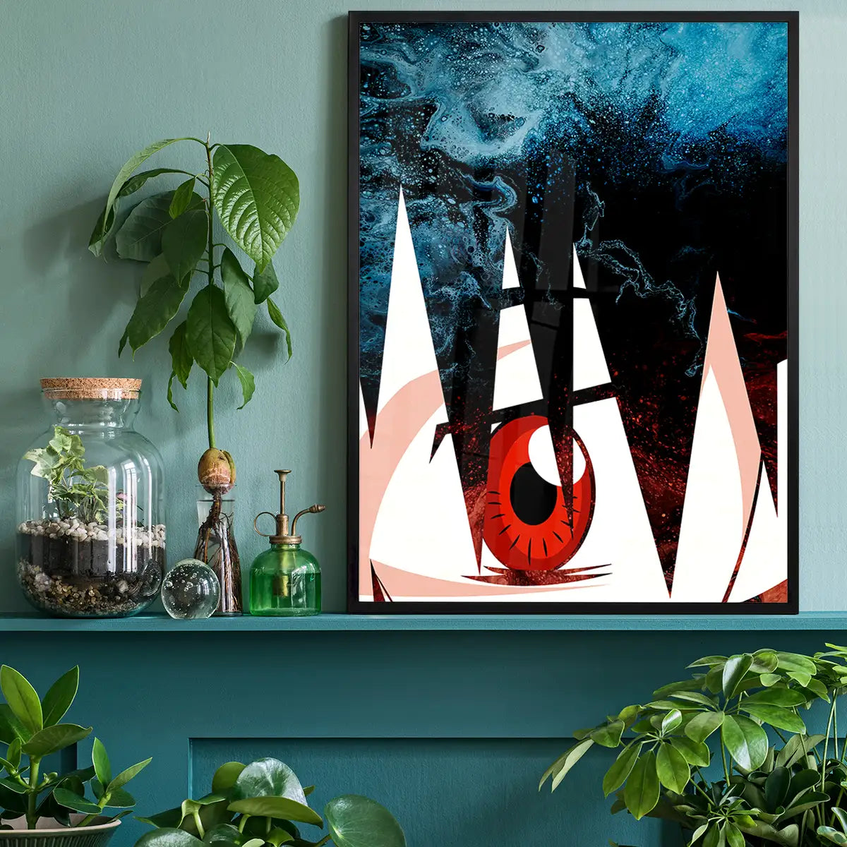 Abstract Anime Eyeball Print