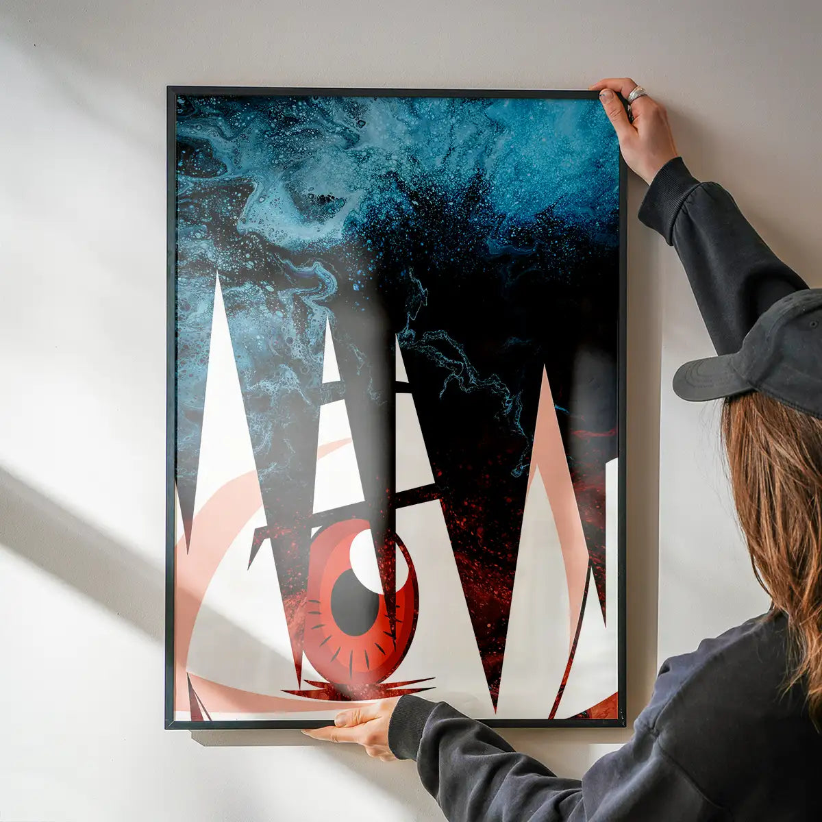 Abstract Anime Eyeball Print