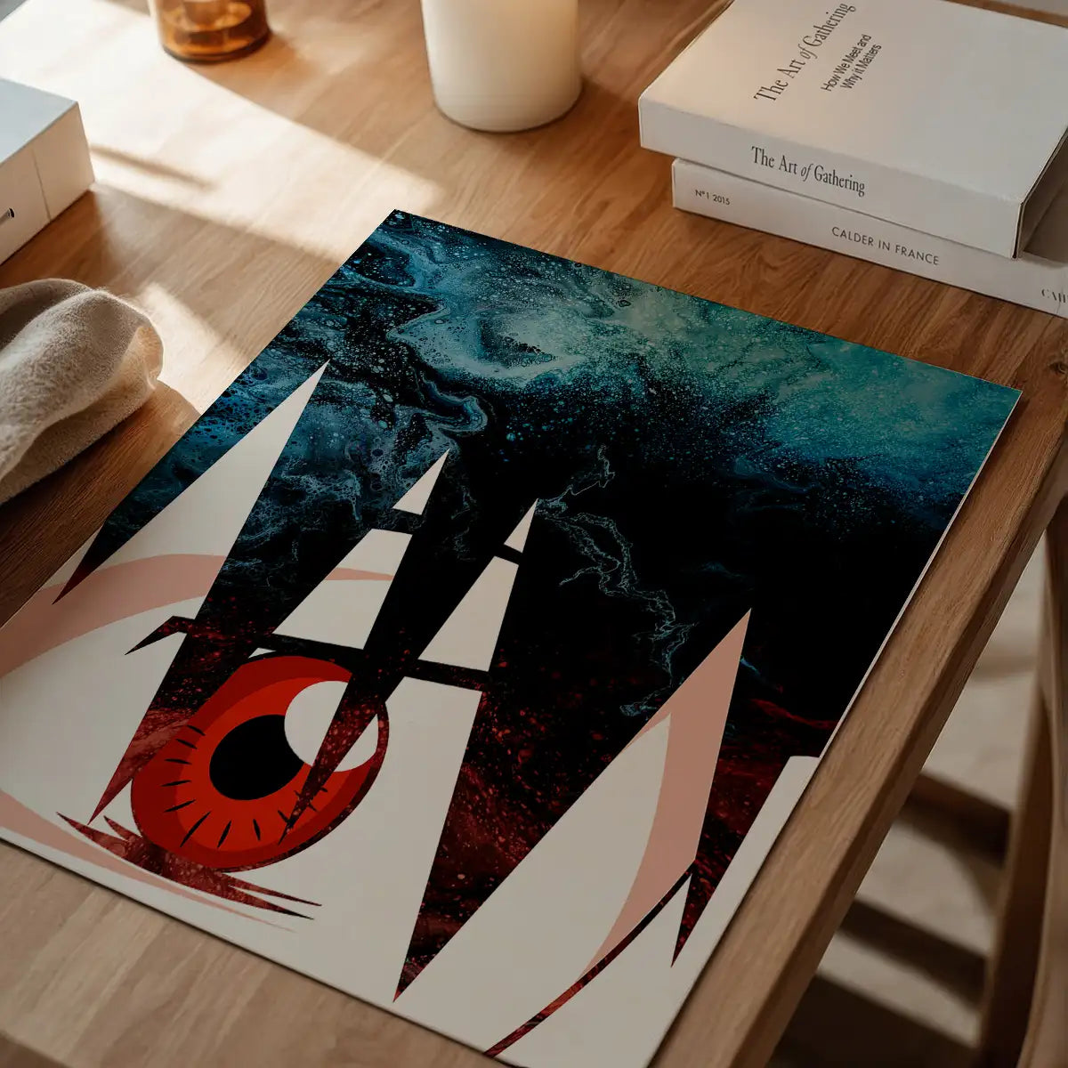 Abstract Anime Eyeball Print