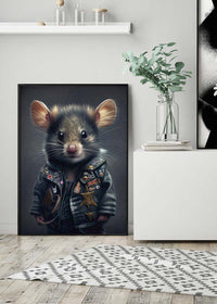 Mouse Punk Kids Animal Portrait Print
